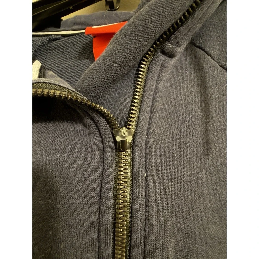 Nike Asymmetrical Full Zip Sweatshirt Hoodie Woman's M Swoosh‎ Logo Navy Blue